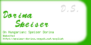 dorina speiser business card